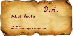 Dobai Ágota névjegykártya